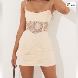 Lucy in the Sky Pink Lace Mini Dress